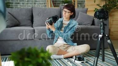 博客写手在家录制虚拟现实眼镜视频的慢动作